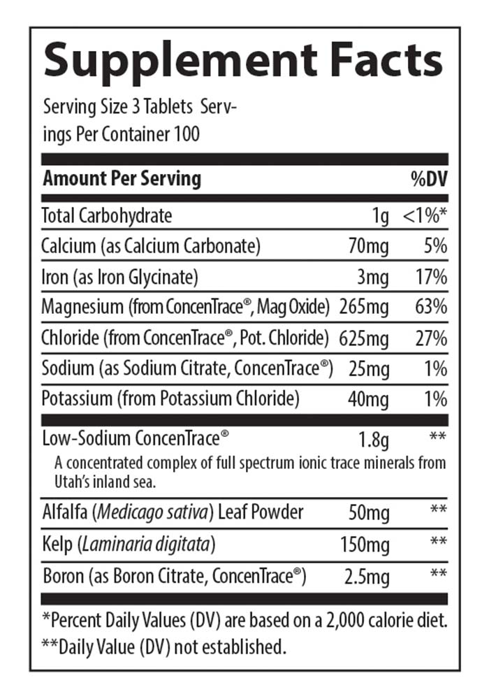 Trace Minerals - ConcenTrace Trace Mineral Tabletit