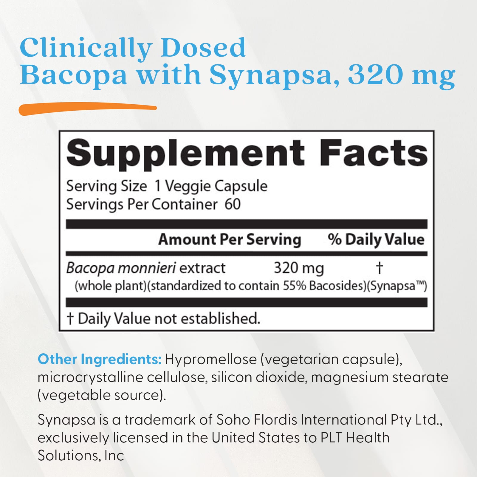 Bacopa with Synapsa dosering och användning