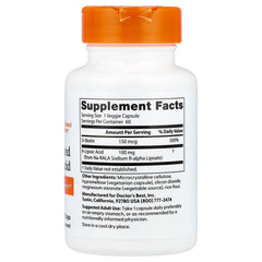 Doctor's Best Stabilized R-Lipoic Acid näringsfakta
