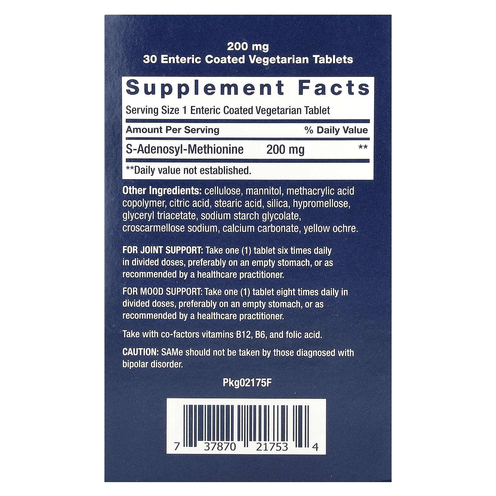 Life Extension - S-Adenosyl-Methionine