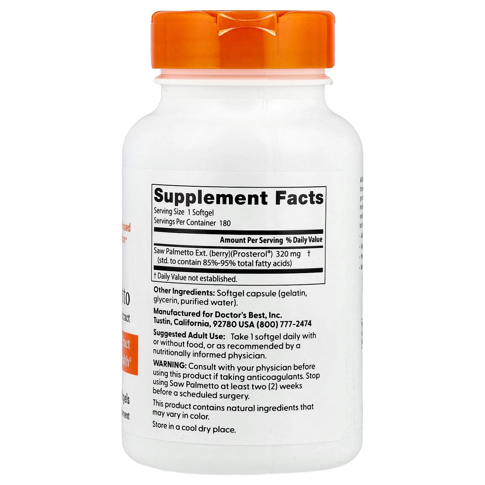 Saw Palmetto – Standardiserad Extrakt 320 mg näringsfakta
