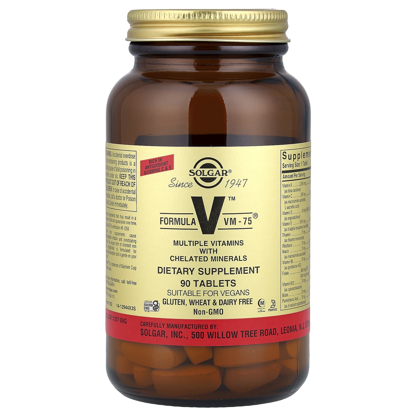 Solgar Formula V VM-75 produktflaska