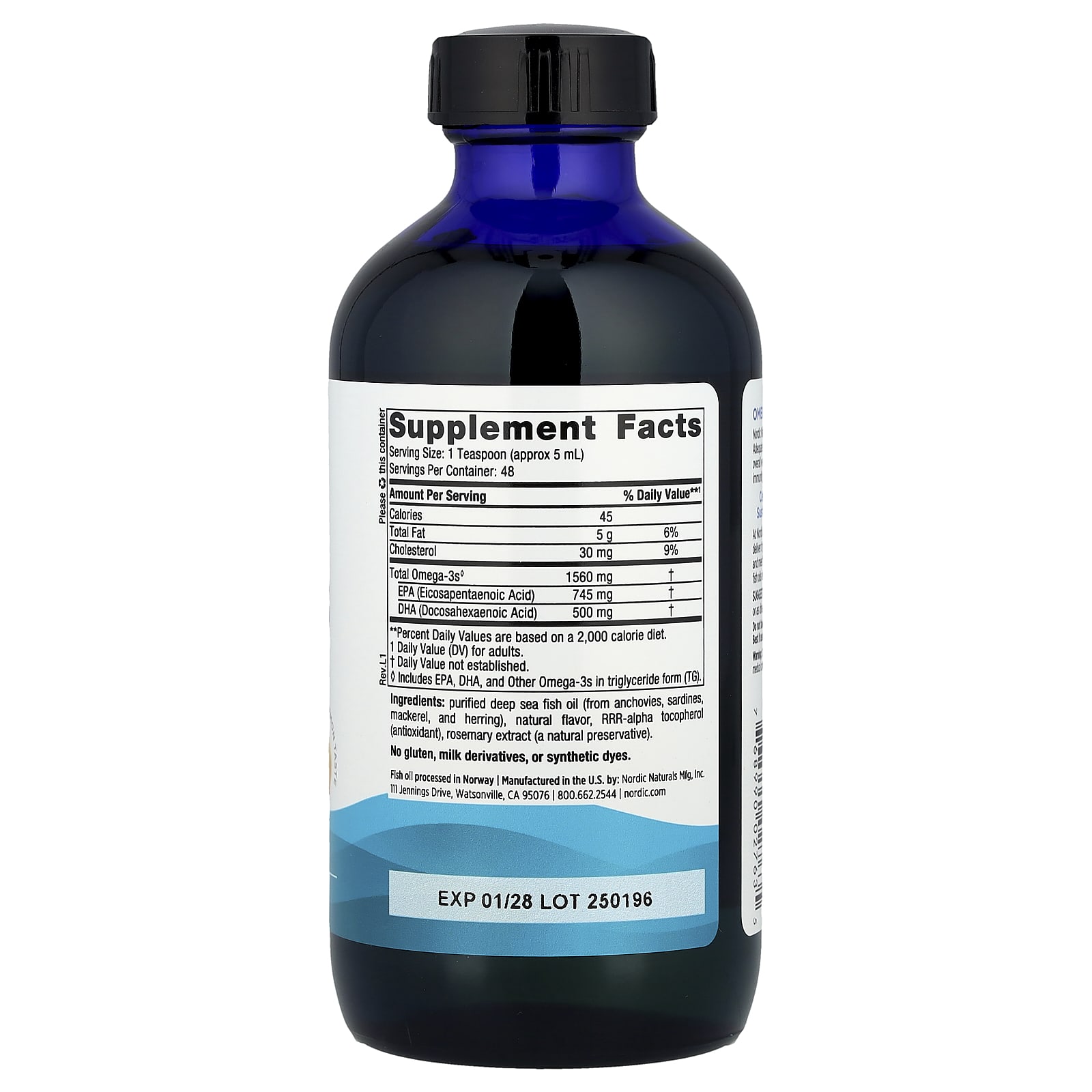 Omega-3 Liquid Citron produktdetalj dropper