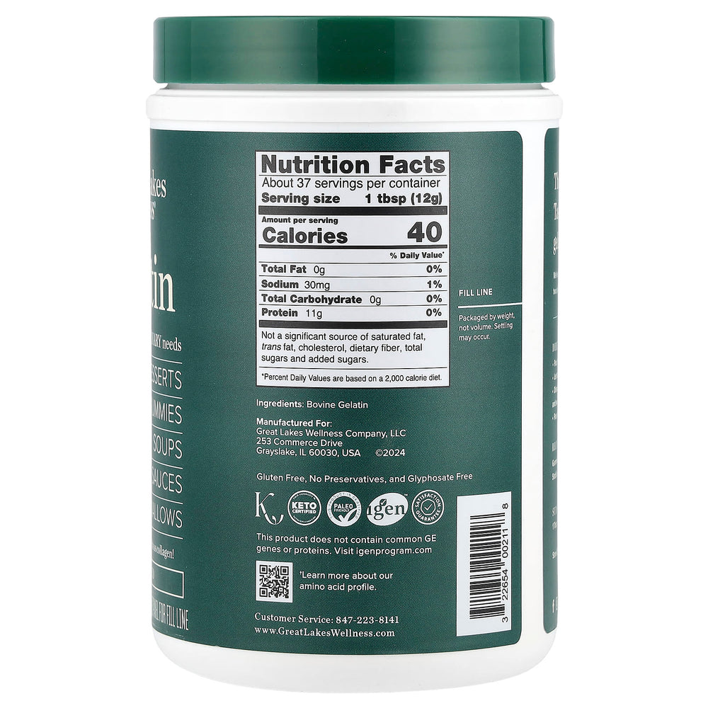 Great Lakes Culinary Gelatin näringsfakta