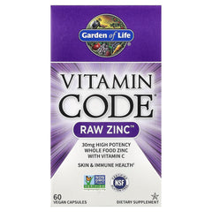 Vitamin Code Raw Zink baksida näringsfakta