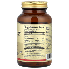 Solgar Cranberry Plus Ester-C ingredienser etikett