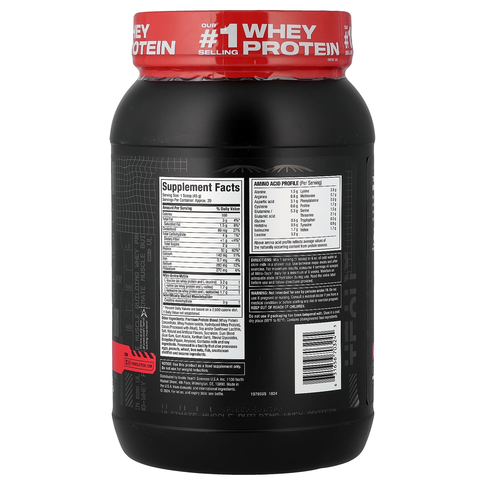 Muscletech Nitro-Tech skopa pulver