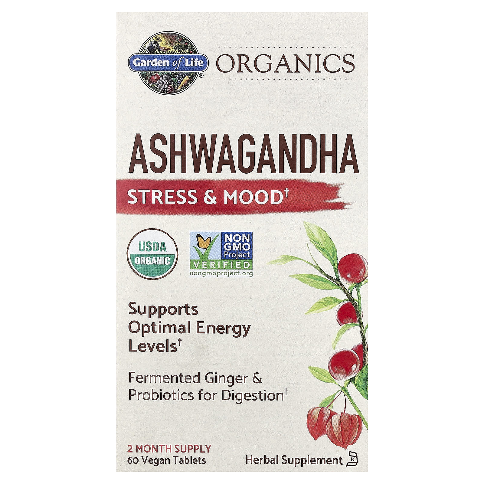 Garden Of Life - Mykind Ashwagandha - 60 Vegaanista Tablettia
