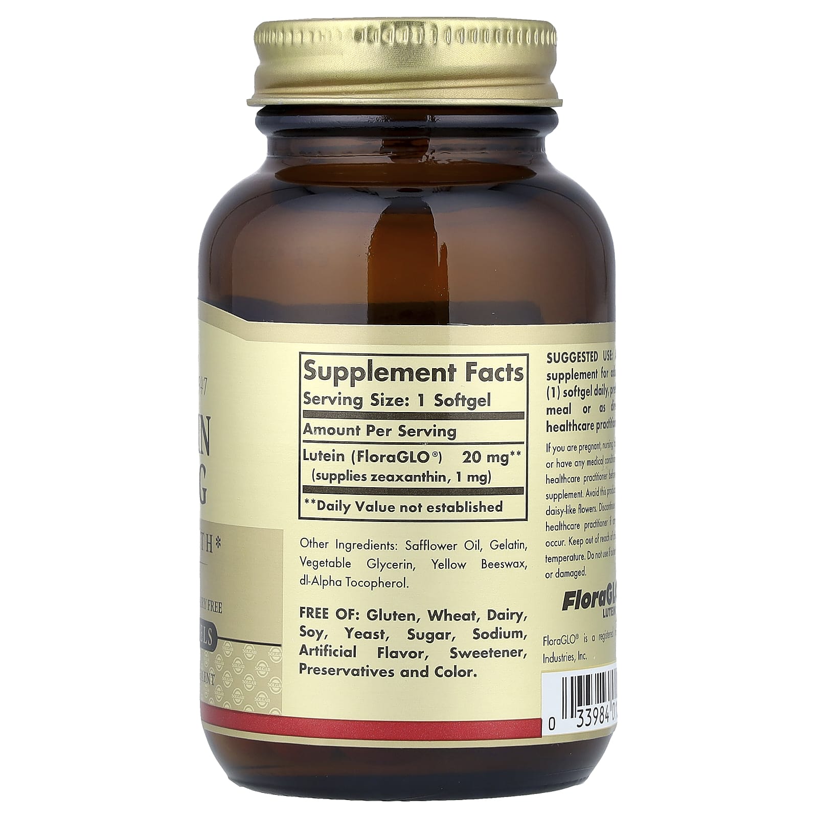Solgar - Lutein 20mg 60 Kapsler