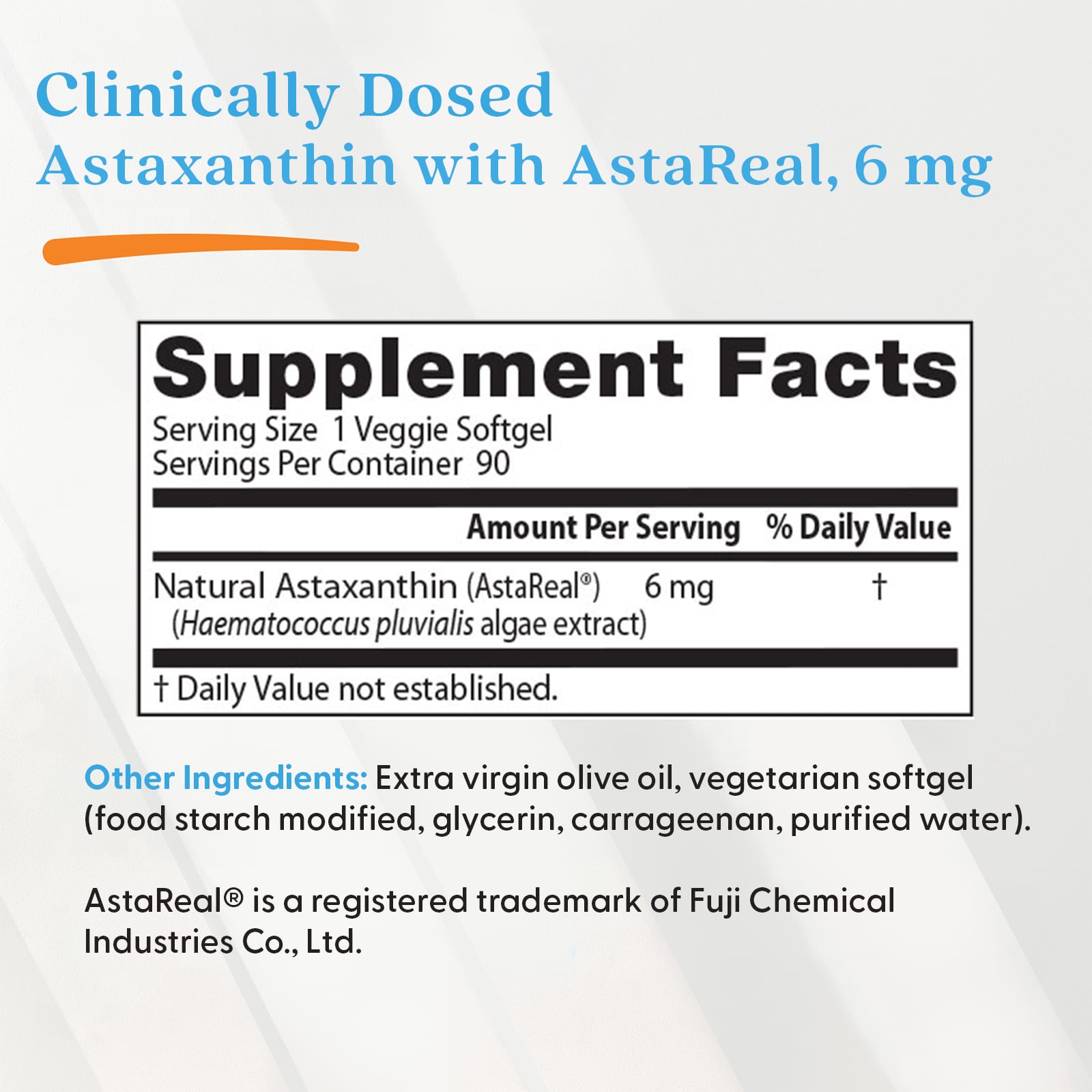 Astaxanthin med AstaReal dosering info