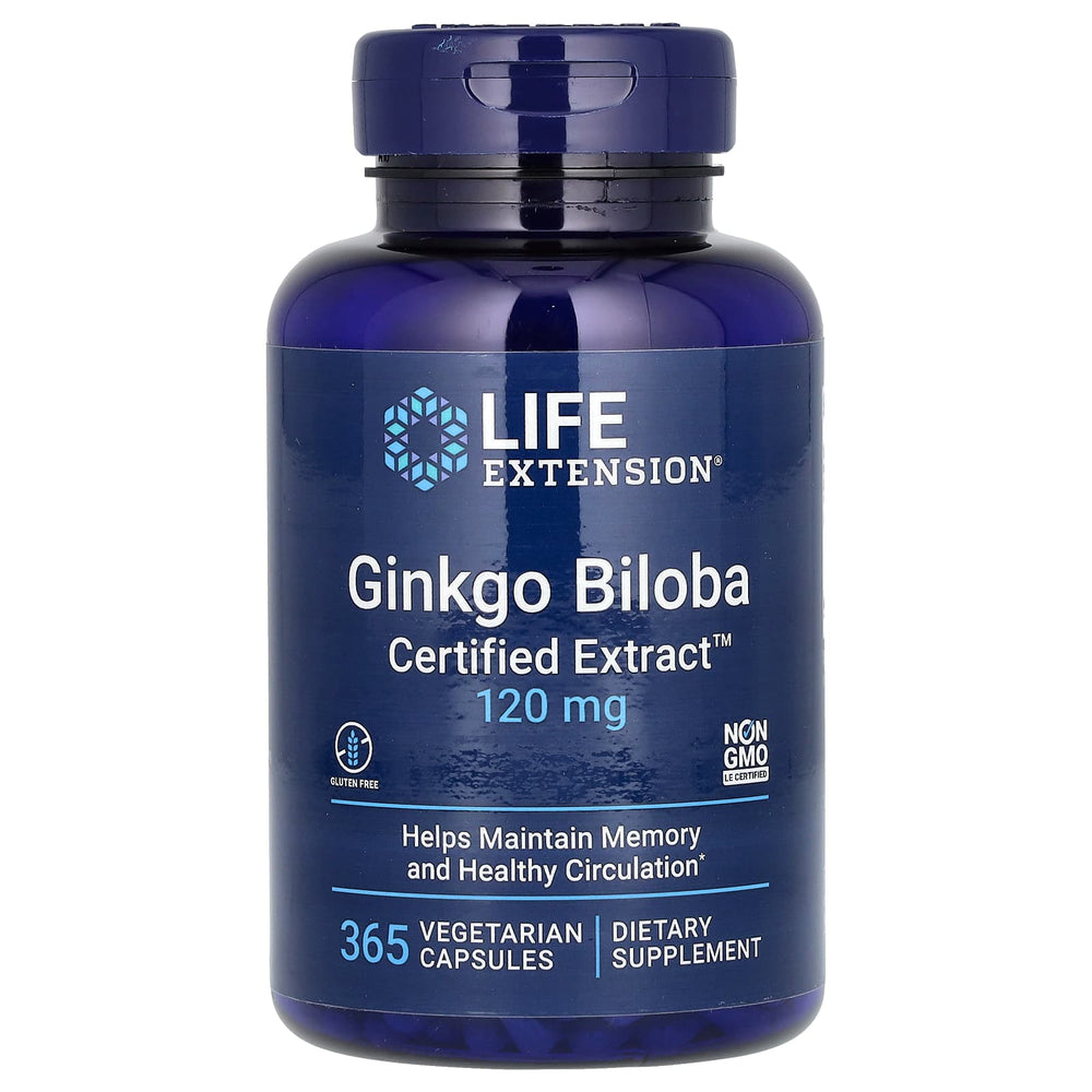 Ginkgo Biloba Certified Extract baksida näringsfakta