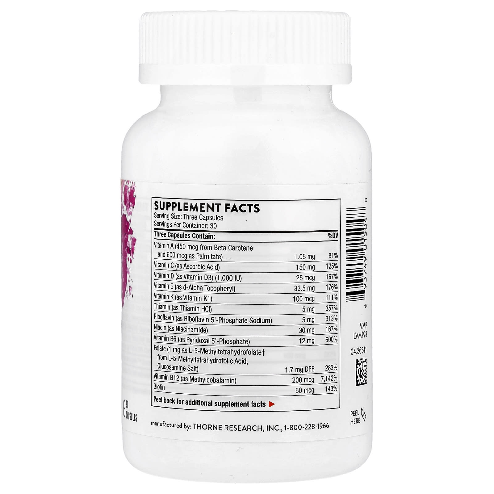 Thorne - Perus Raskausvitamiini