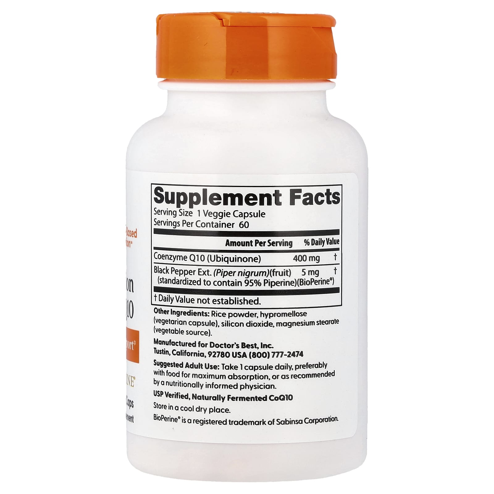 Doctor'S Best - High Absorption CoQ10 With Bioperine