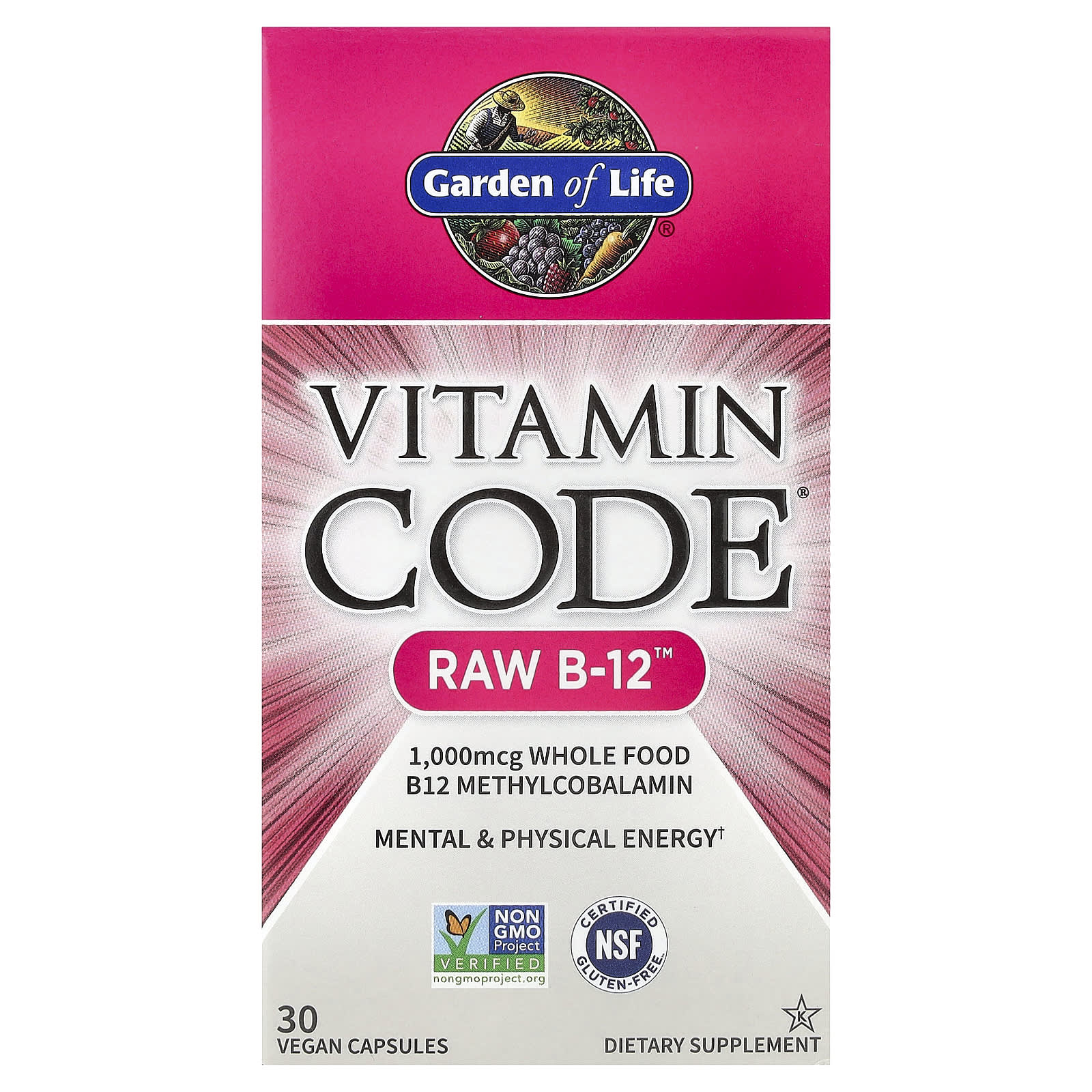 Garden Of Life - Vitamin Code - Raw B-12 - 30 Vcaps