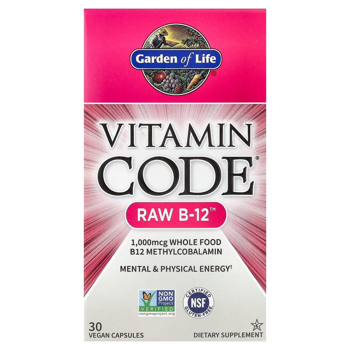 Garden Of Life - Vitamin Code - Raw B-12 - 30 Vcaps