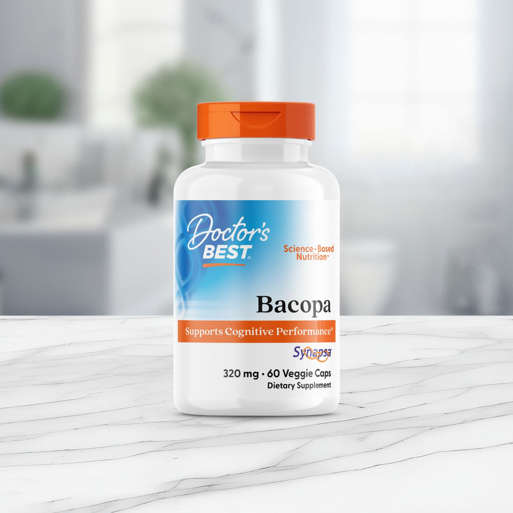 Bacopa with Synapsa Doctor's Best-logotyp detalj