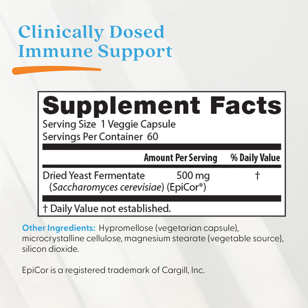 Immune Support Postbiotic – 500 mg EpiCor® dosering