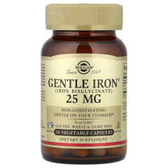 Solgar Gentle Iron 25mg baksida