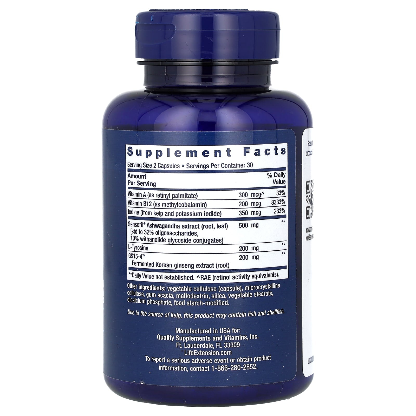 Life Extension Thyroid Support Complex ingredienser