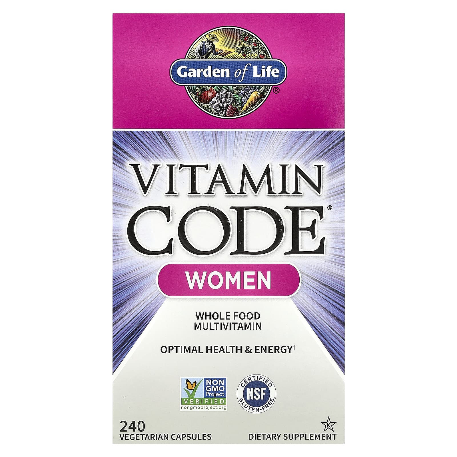 Garden Of Life Multivitamin for Women baksida