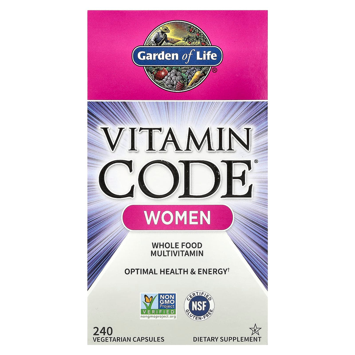 Garden Of Life Multivitamin for Women baksida