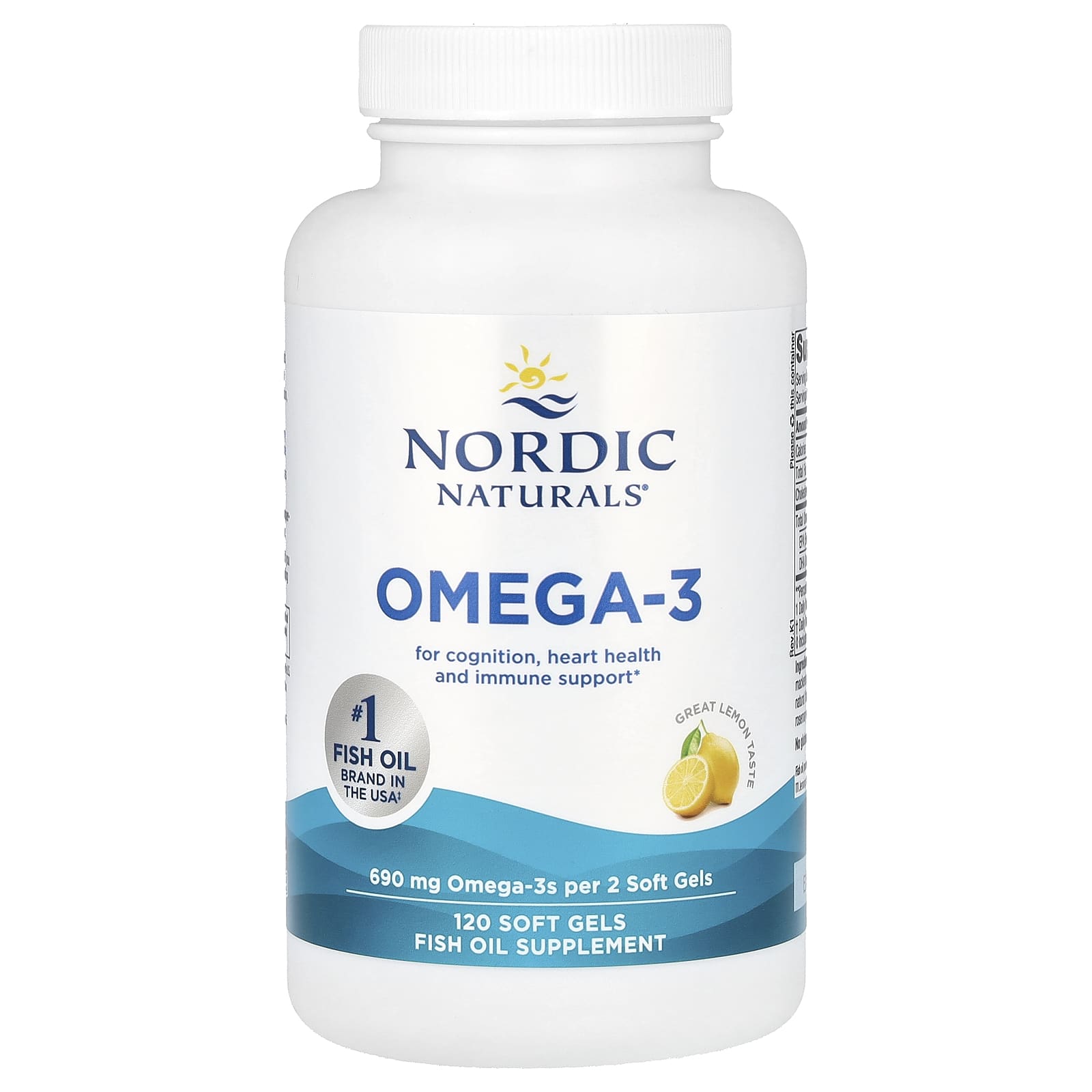 Nordic Naturals - Omega-3, 690mg - 120 Sgels - Lemon