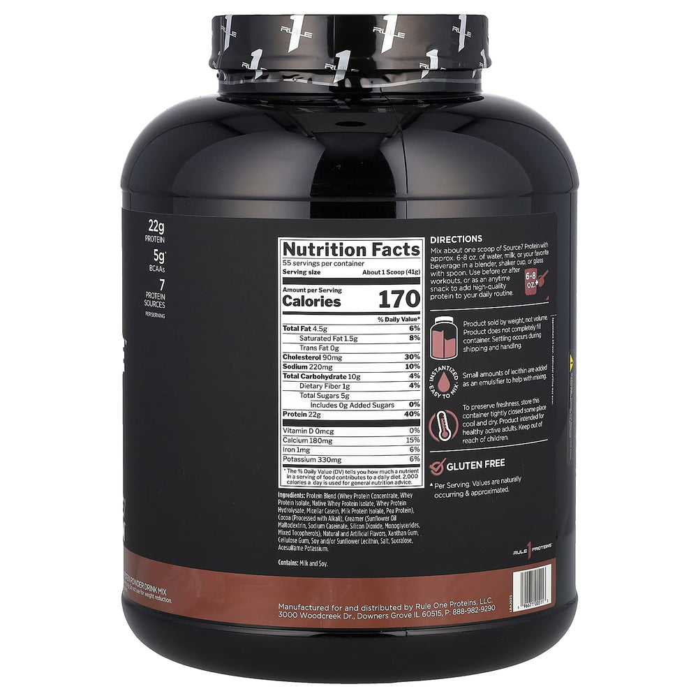 Rule One Source7 Protein pulver närbild
