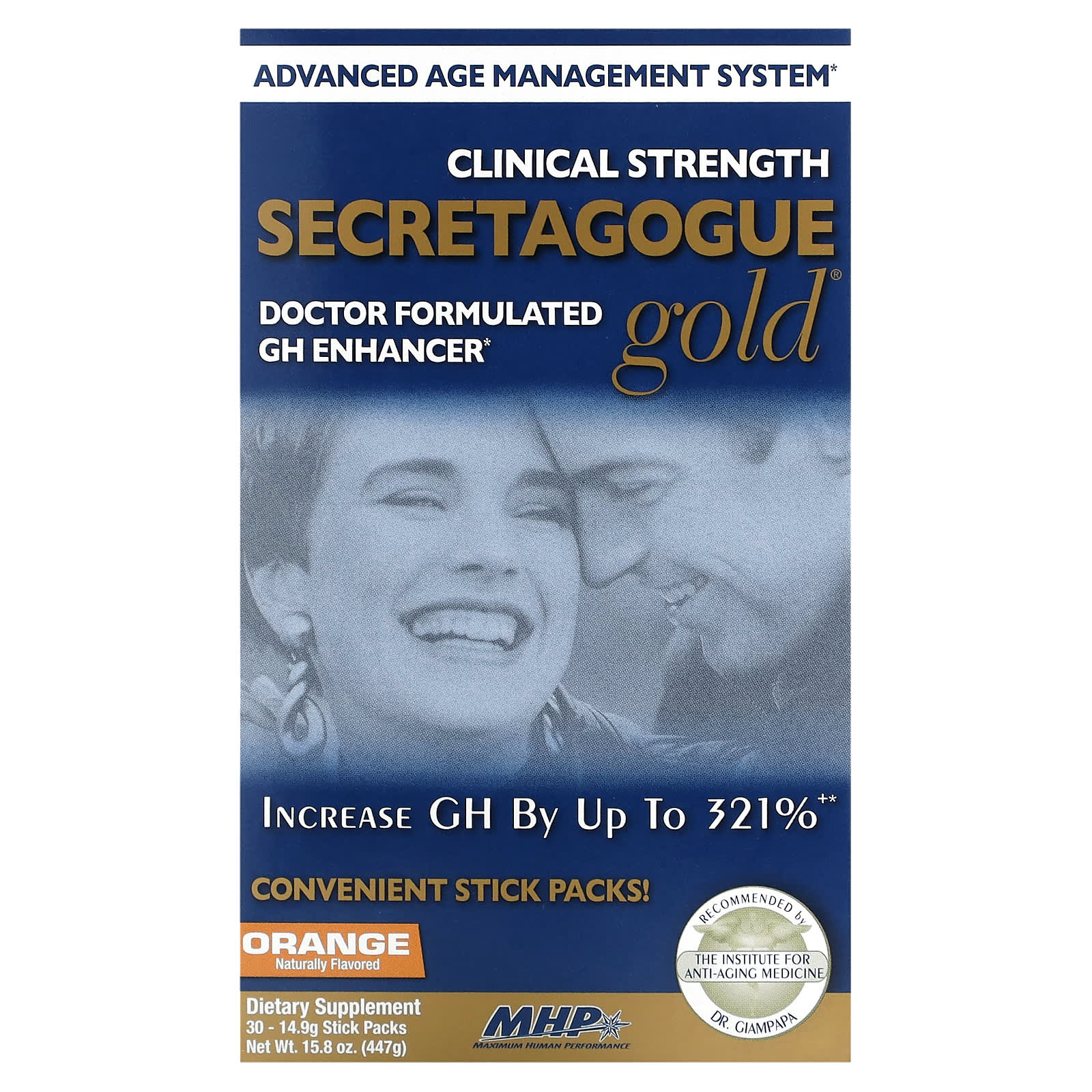 Secretagogue Gold Clinical Strength baksida näringsfakta