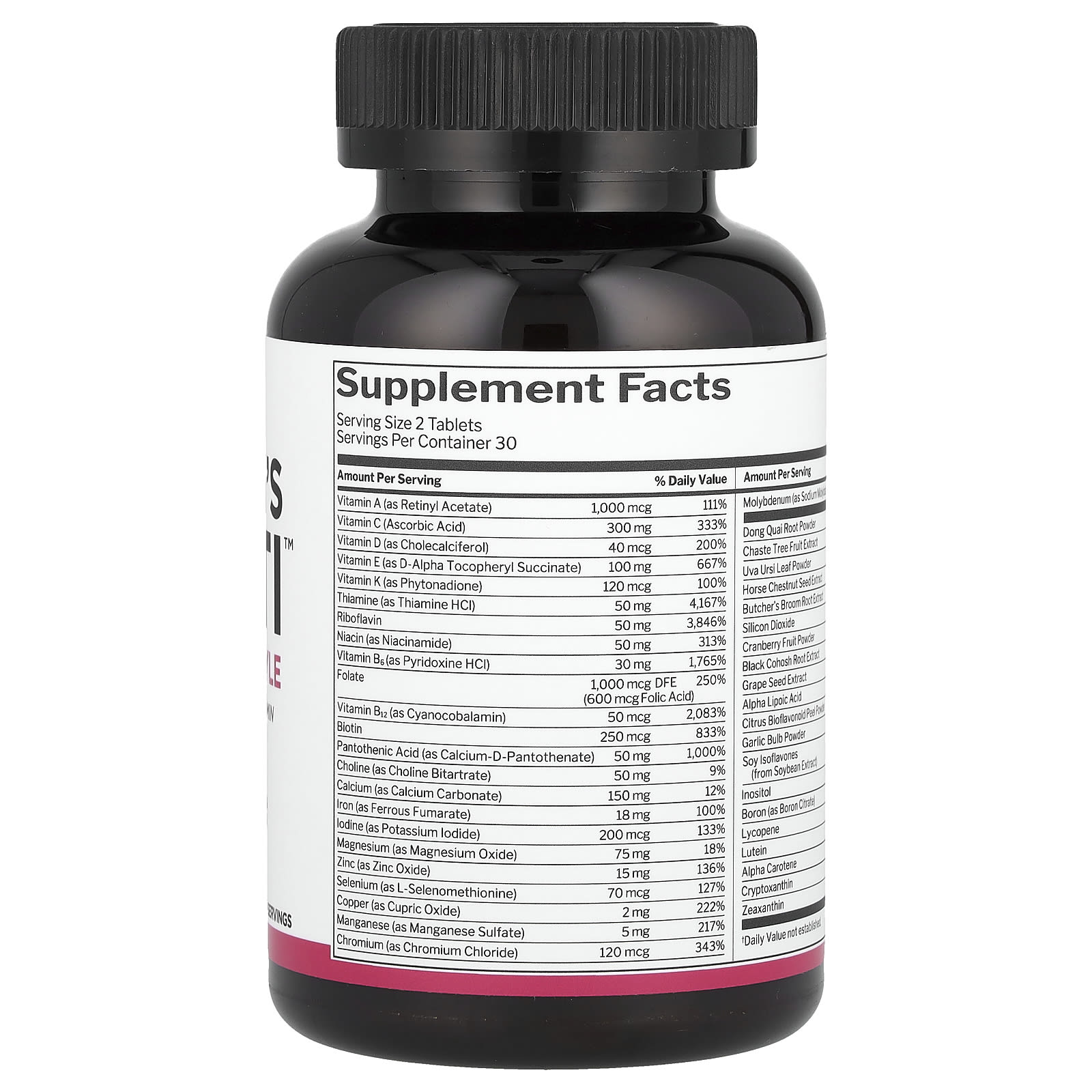 Women's Train Daily Multivitamin näringsfakta