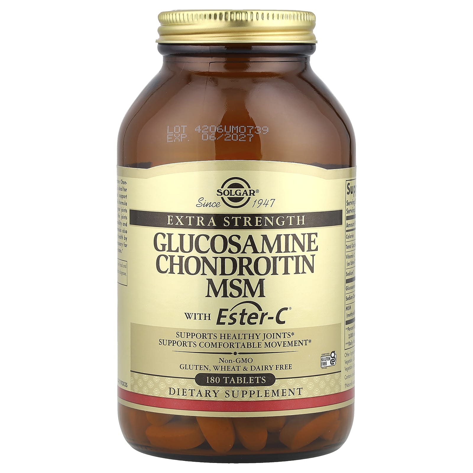 Glukosamin Kondroitin MSM baksida näringsfakta