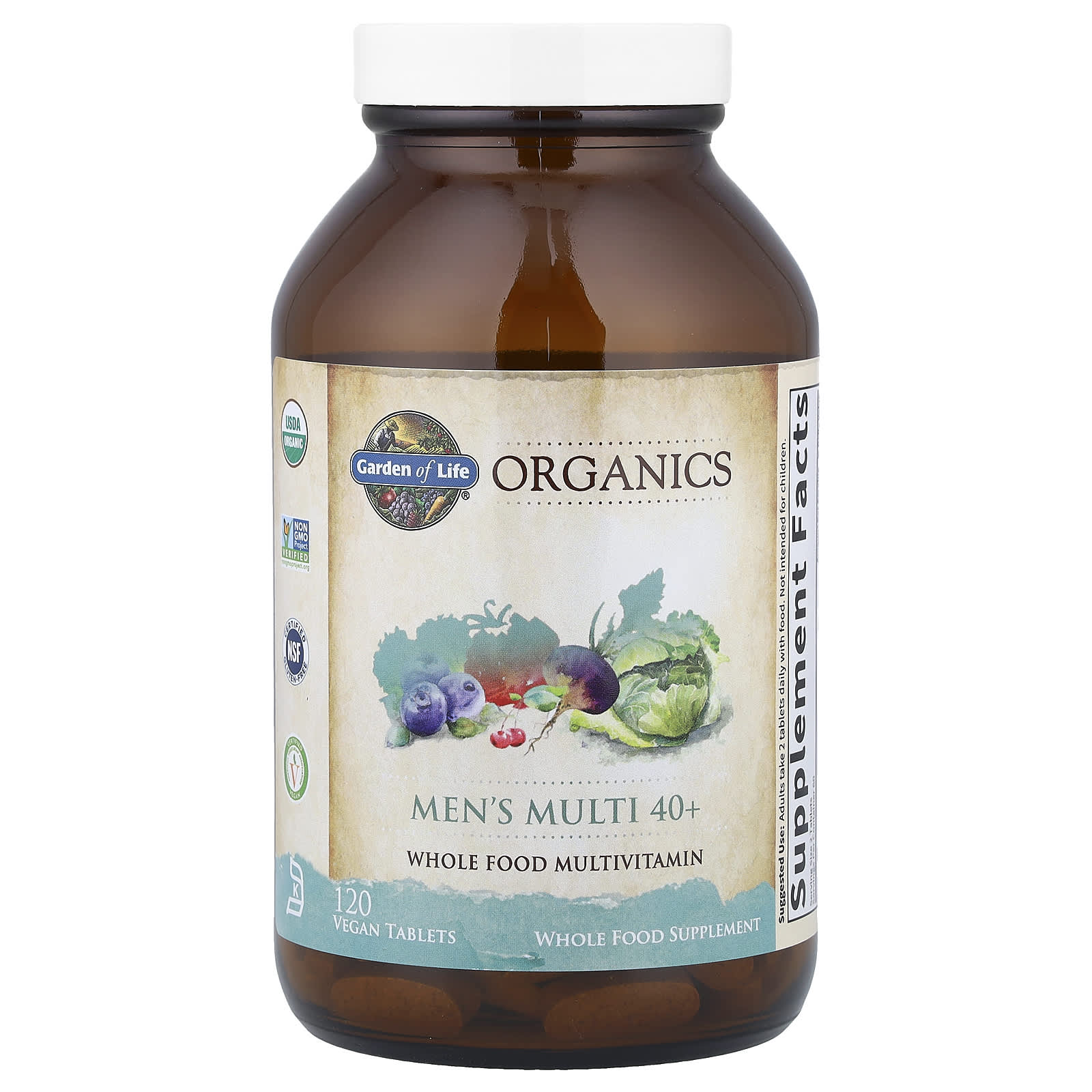 Garden Of Life - Mykind Organics Miesten Monivitamiini 40+ - 120 Tabs