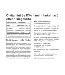 Vitamin C + D-4000NE näringsfakta och innehåll