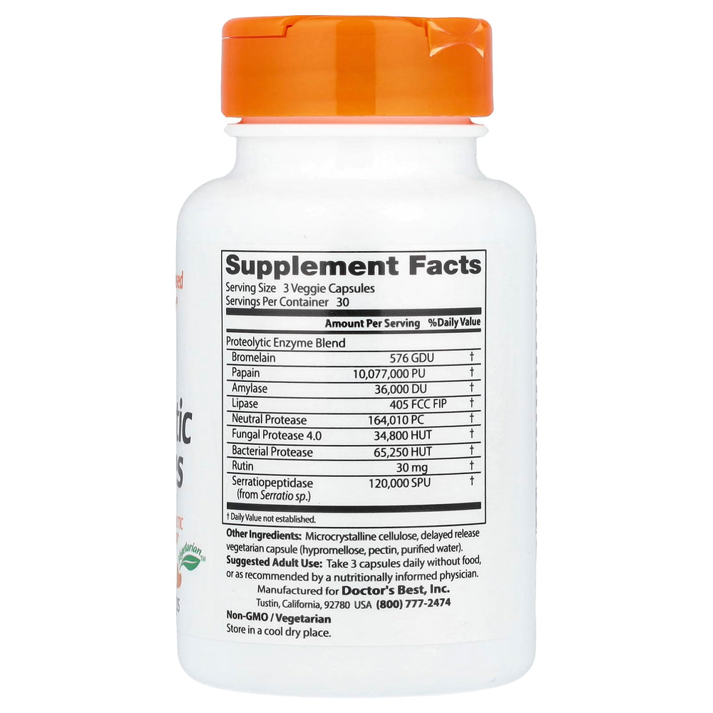 Proteolytic Enzymes näringsfakta-etikett