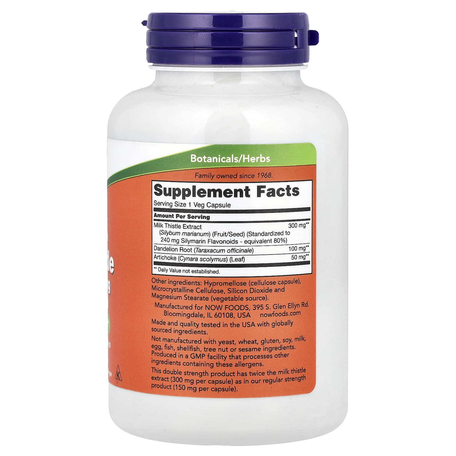 NOW Foods - Milk Thistle Extract - 750mg Maximum Strength - 90 Vcaps