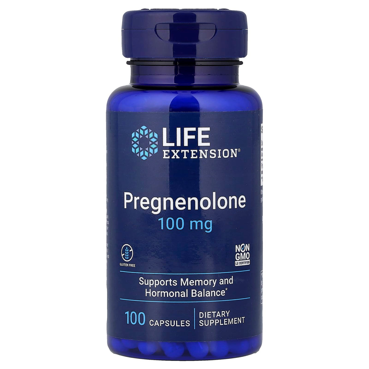 Life Extension Pregnenolone baksida näringsfakta