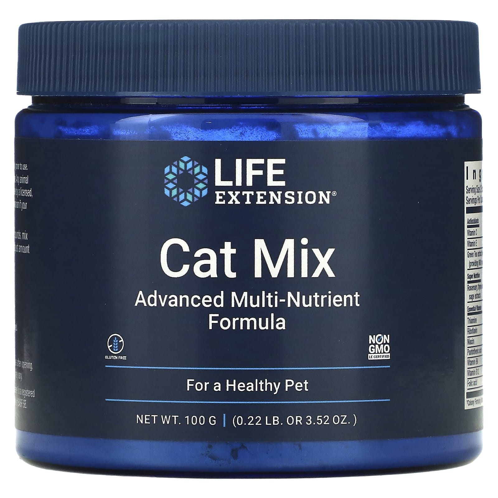 Cat Mix – Multivitamin näringsfakta etikett