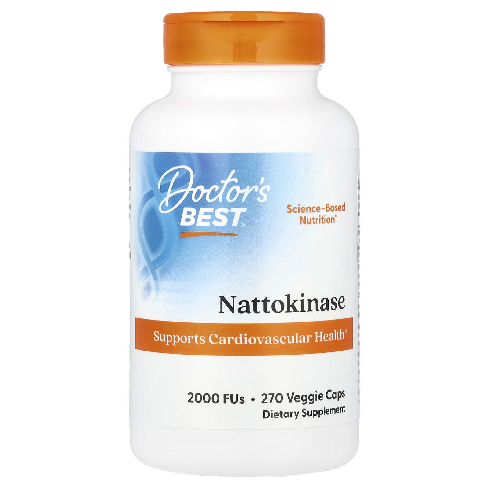 Nattokinase 2000 FU baksida näringsfakta