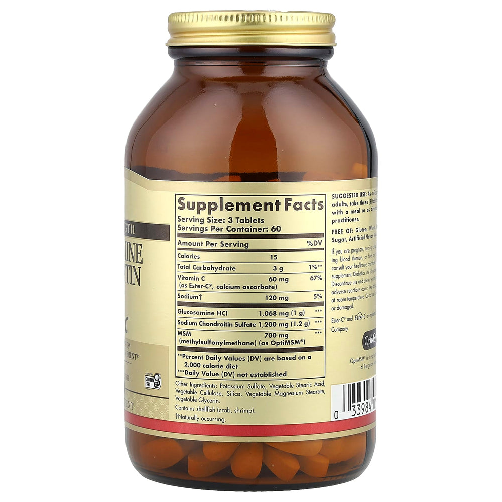 Glukosamin Kondroitin MSM ingredienser etikett