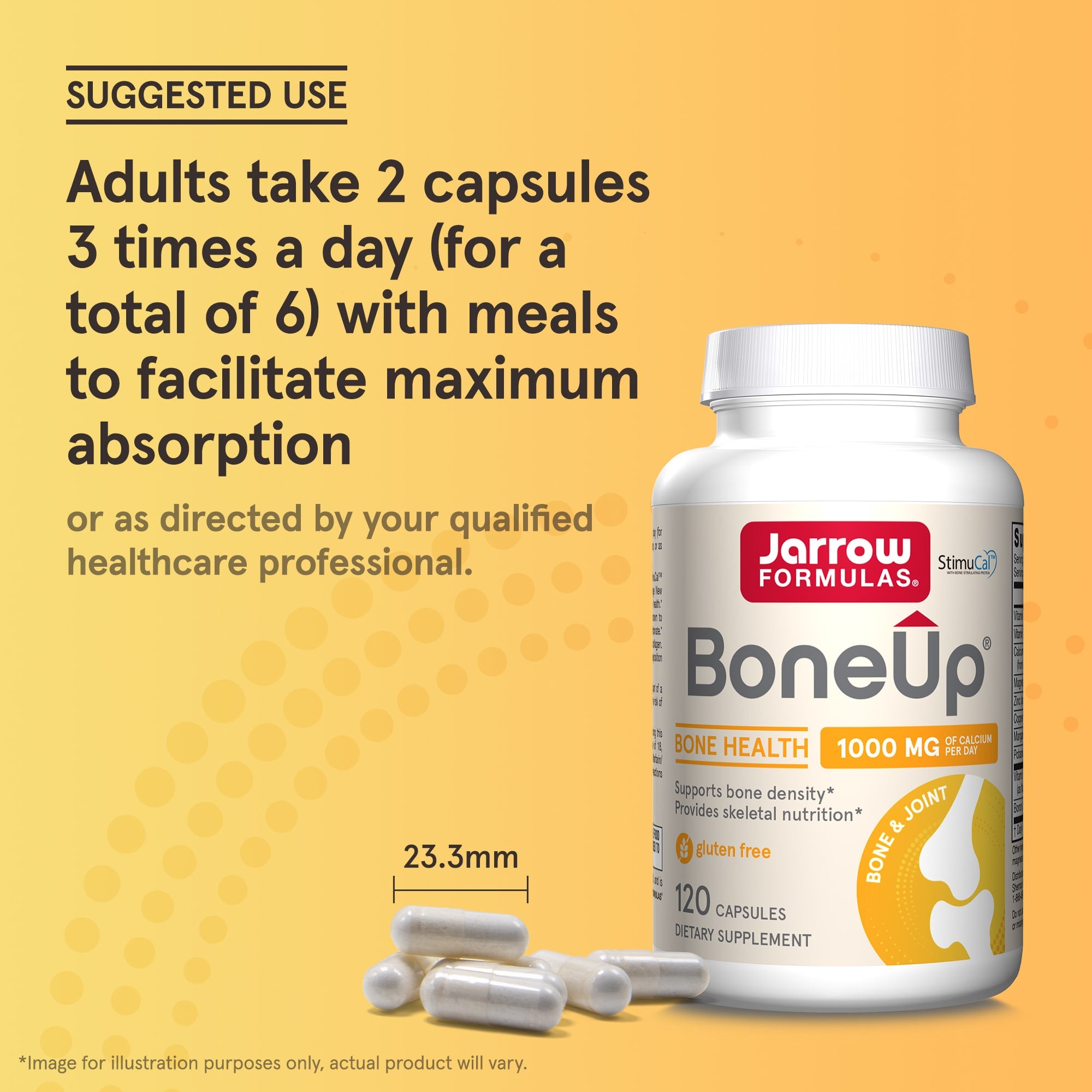 Boneup – Kalcium & D3 för starka ben, produktdetalj