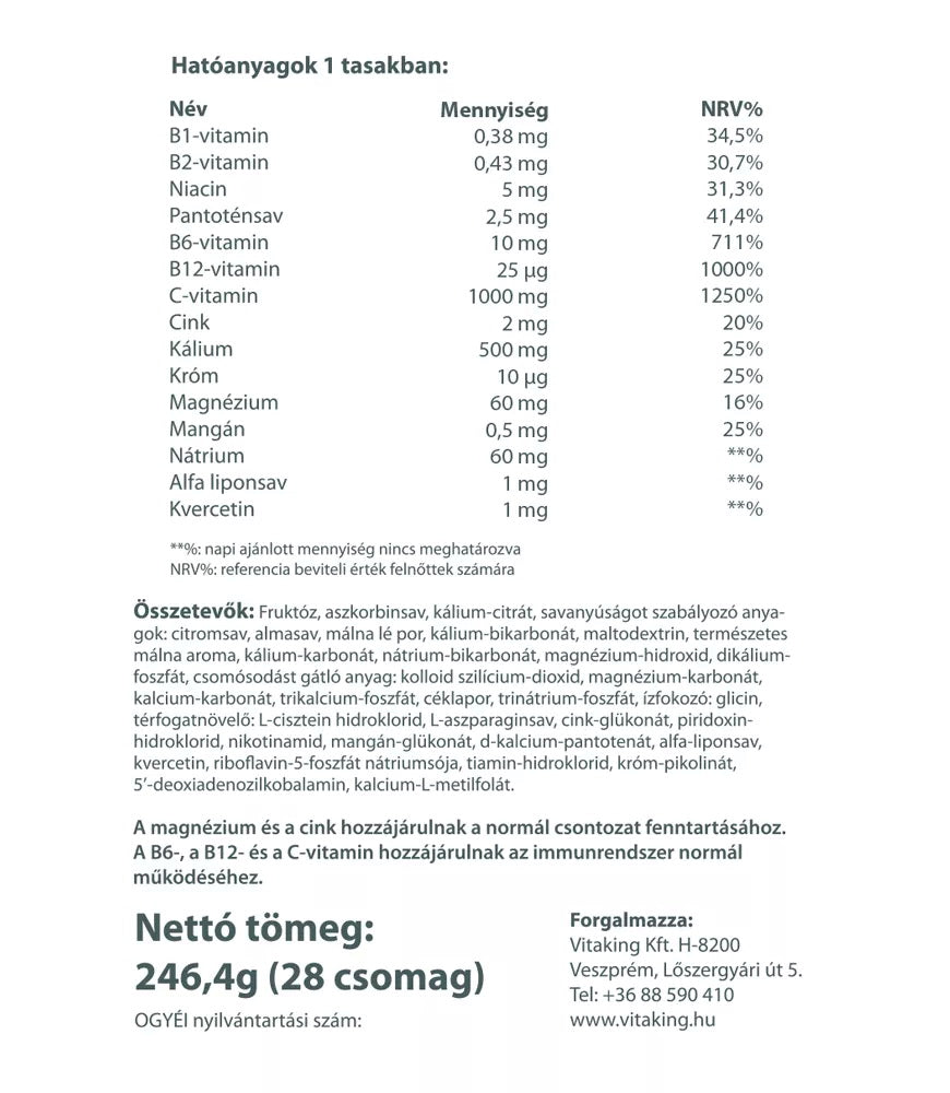 Vitaking - Vitadrink Nutritional Drink - Raspberry