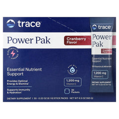Trace Minerals Tranbär baksida näringsfakta