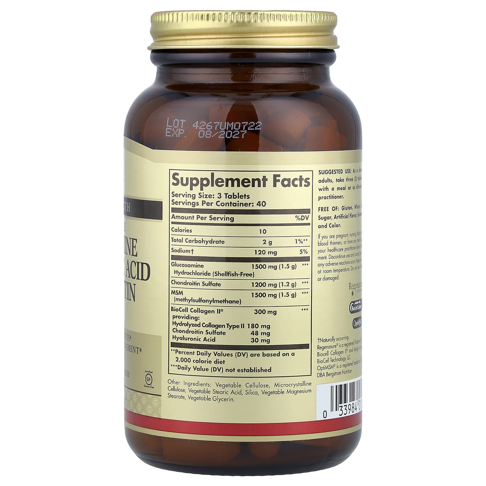 Solgar - Glucosamine Chondroitin MSM