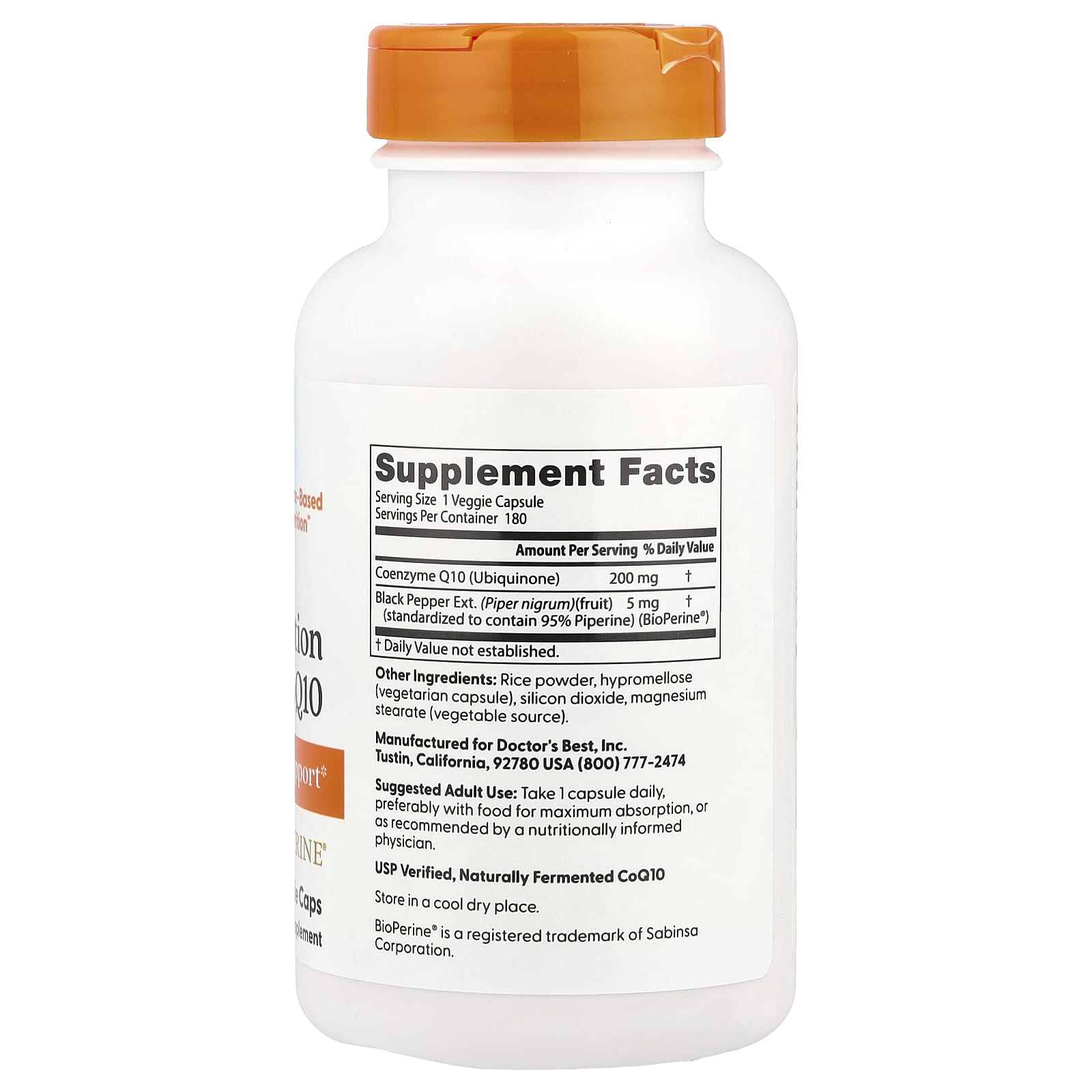 Doctor'S Best - High Absorption CoQ10 With Bioperine