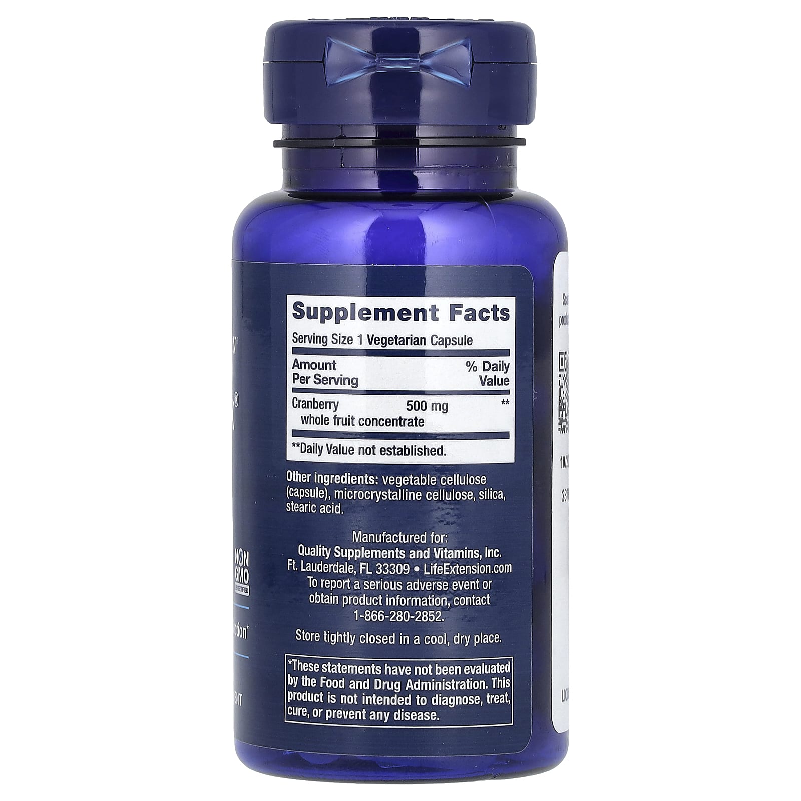Life Extension Cran-Max Cranberry ingredienser