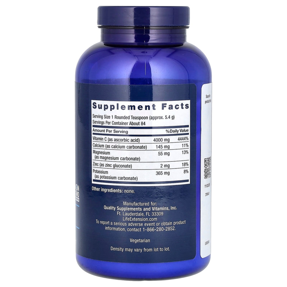 Life Extension Buffered Vitamin C Powder näringsfakta