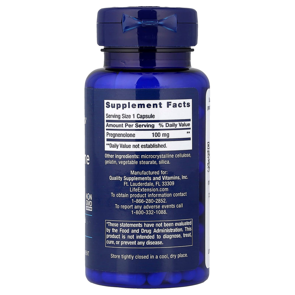 Life Extension Pregnenolone ingredienser & etikett