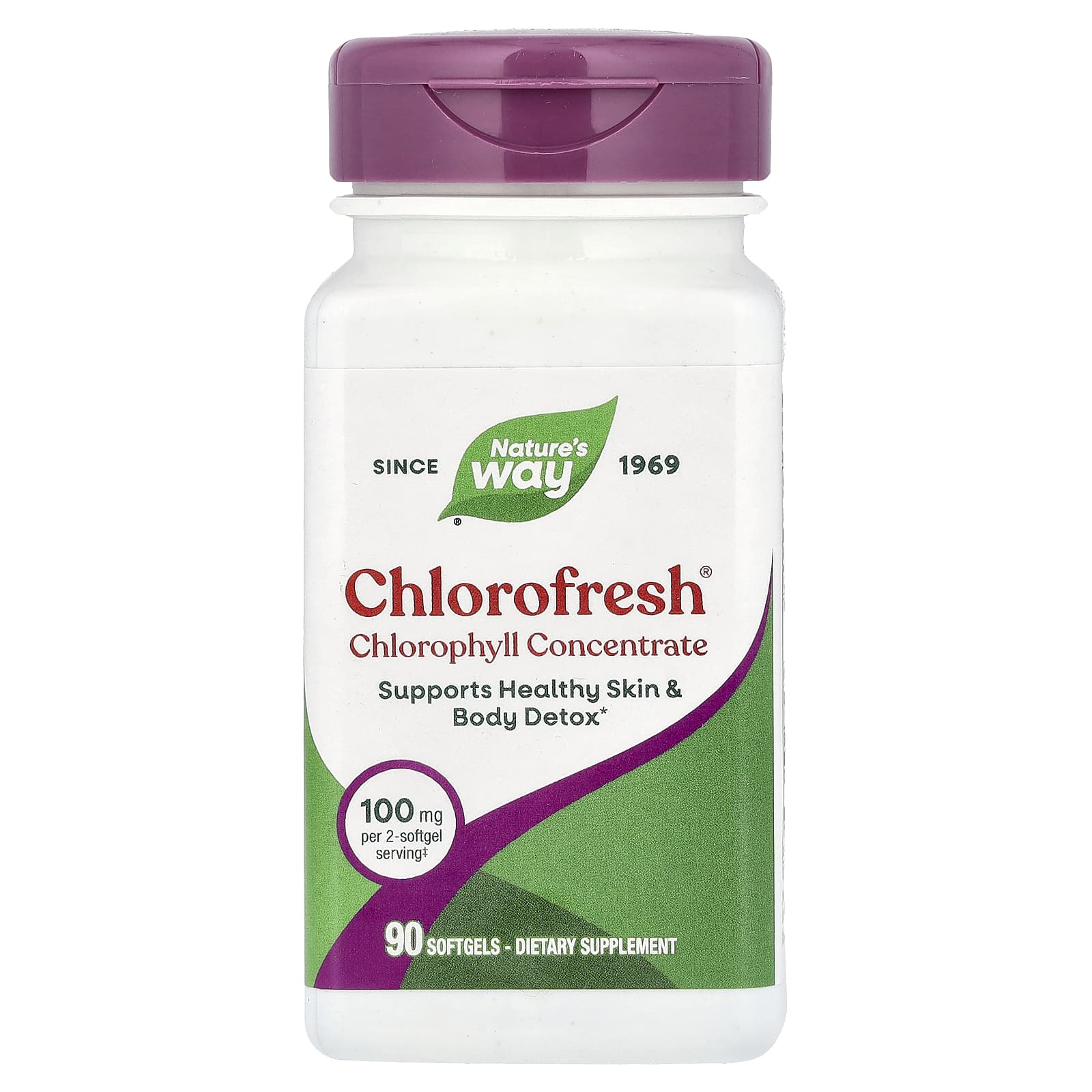 Chlorofresh Klorofyllkoncentrat baksida näringsfakta