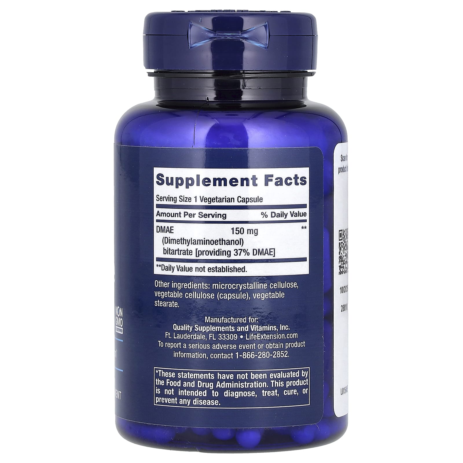 Life Extension - Deanol Bitartrate - 200 Vcaps
