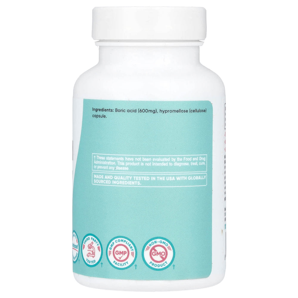 Borsyra 600 mg ingredienslista och etikett