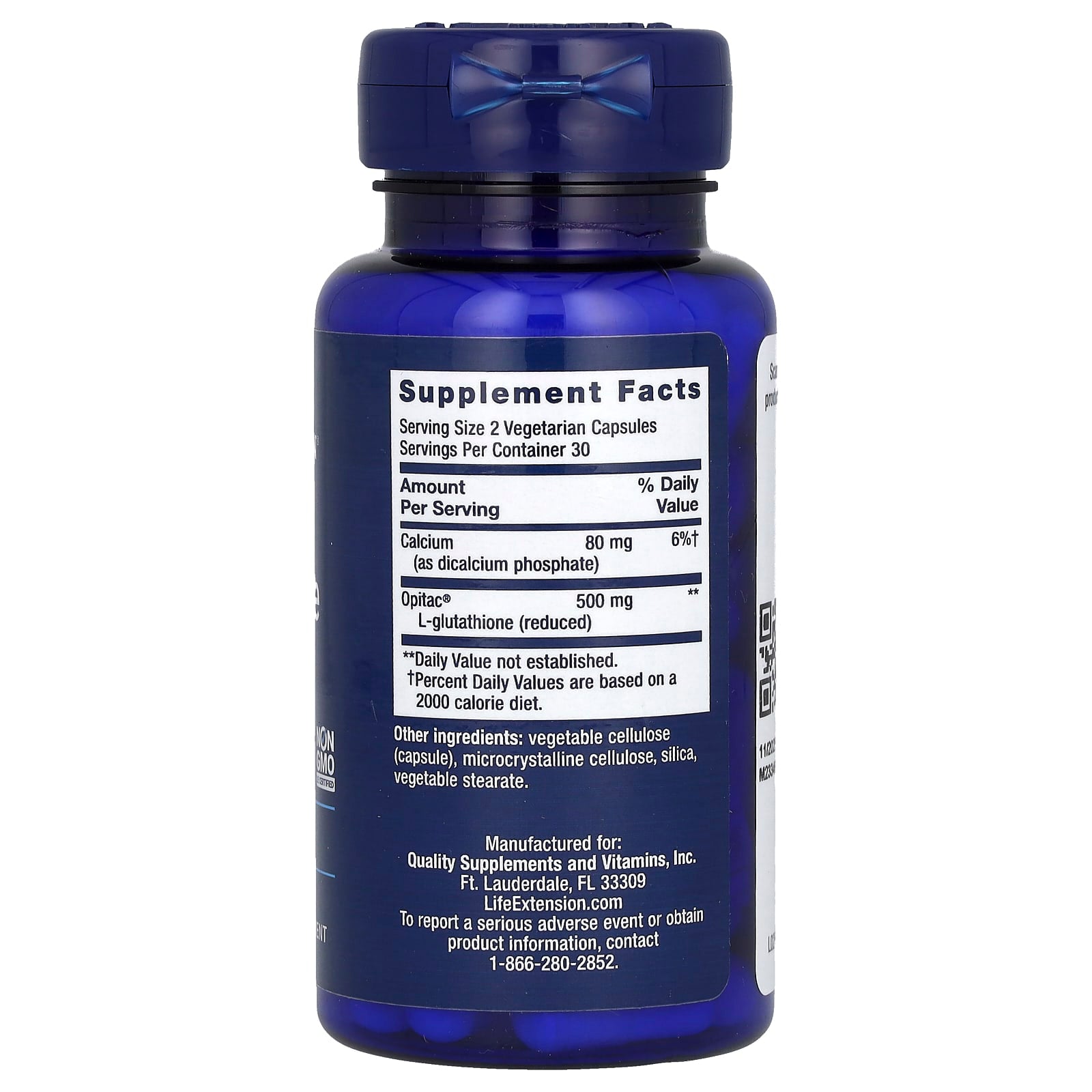 Life Extension Glutathione ingredienser lista